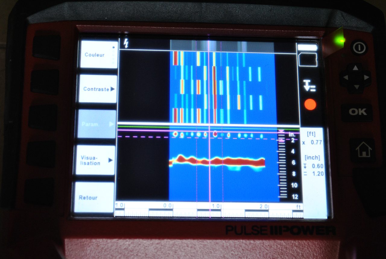 Auscultation par géoradar Hilti PS 1000 sur chantier